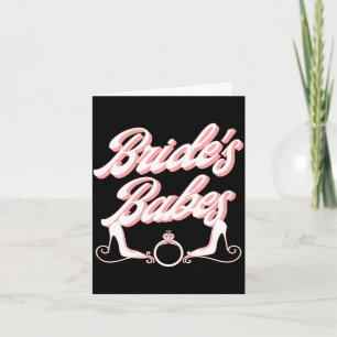 Mannen vintage retro bruid dames vrijgezellenfeest kaart
