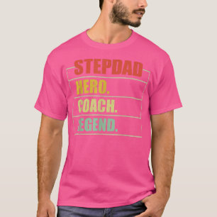 Mannen Vintage Stepdad Hero Coach Legend Stepdad F T-shirt