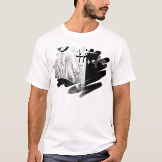 Mannen Violin Scribble T-Shirt (Voorkant)