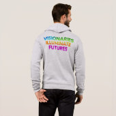 Mannen "Visionairs Verlichten Toekomst" Full-Zip H Hoodie (Achterkant volledig)