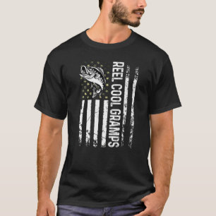 Mannen Vist de vlag van de vs en geeft griezels vo T-shirt