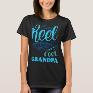 Mannen Vist Reel Cool Grandpa Fisherman Fathers D T-shirt