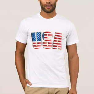 Mannen vlag van Bella Canvas T-Shirt-USA T-shirt