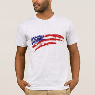 Mannen vlag van Bella Canvas T-Shirt-USA T-shirt