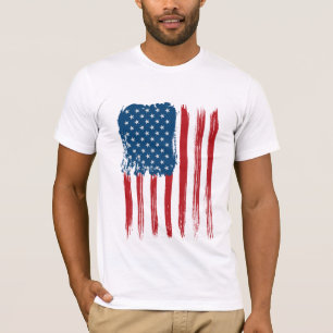 Mannen vlag van Bella Canvas T-Shirt-USA T-shirt