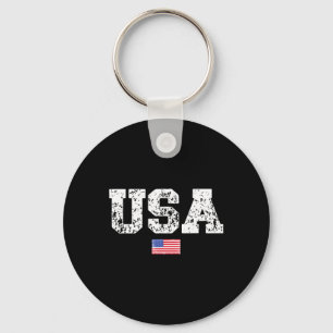 Mannen vlag van de VS op 4 juli: Amerikaanse Dag v Sleutelhanger
