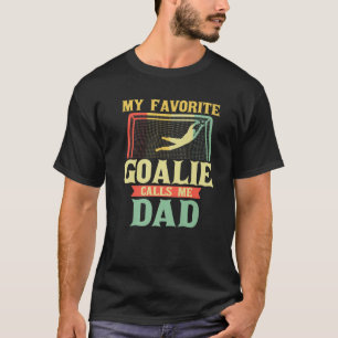 Mannen voetbalspeler vader Goalie vader T-shirt