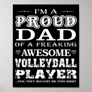 Mannen volleybal Ik ben een trotse volleybal papa Poster