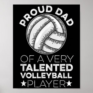 Mannen volleybalcitaat voor een vader van een voll poster