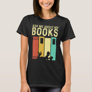 Mannen voor boeken Vrouwen lezen lezers Lagerarij T-shirt