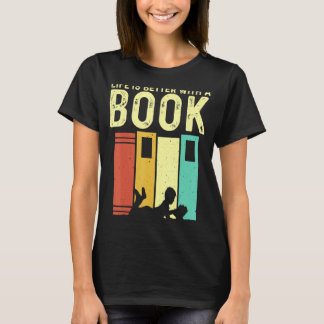 Mannen voor boeken Vrouwen lezen lezers Lagerarij T-shirt