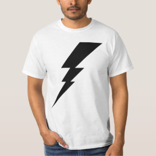 Mannen voor bout met zwarte flits t-shirt