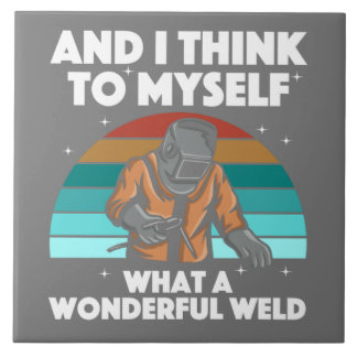 Mannen voor de beste lassen Arc Welder Pipeliner I Tegeltje