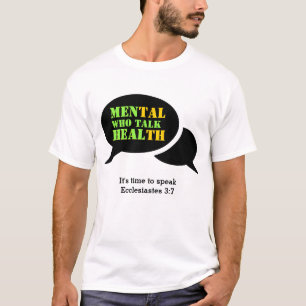 Mannen voor geestelijke gezondheid die HEAL Gepers T-shirt