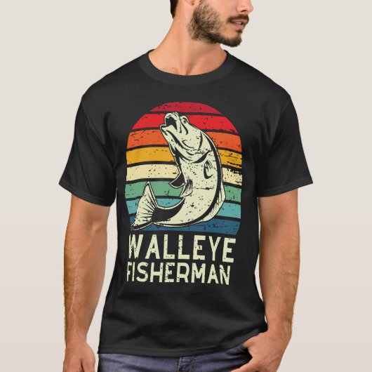 mannen voor het ontwerpen van koelwalleengvisserij t-shirt (Voorkant)