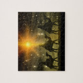 Mannen voor kerstmis Golden Star van Bethlehem Legpuzzel (Verticaal)