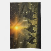 Mannen voor kerstmis Golden Star van Bethlehem Theedoek (Verticaal)