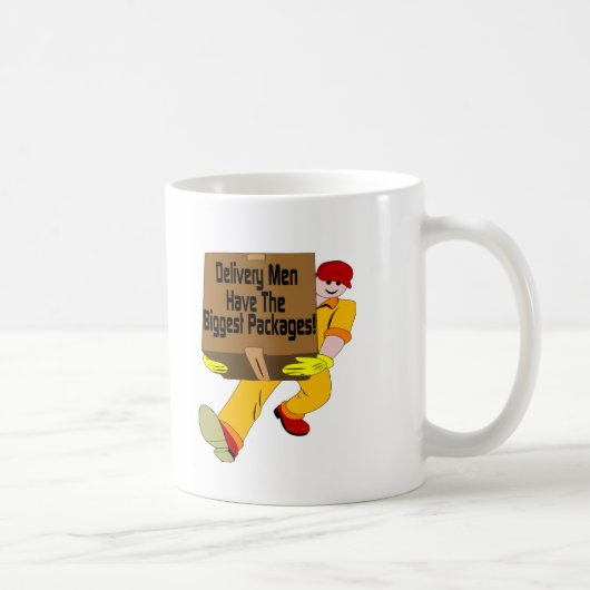 Mannen voor levering koffiemok (Rechts)