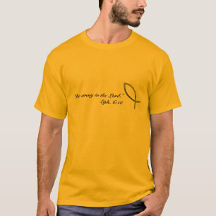Mannen voor T-shirt met script/Jesus Fish Symbol