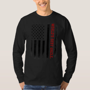 Mannen voor Uncle World's Best Uncle Ever US Flag T-shirt