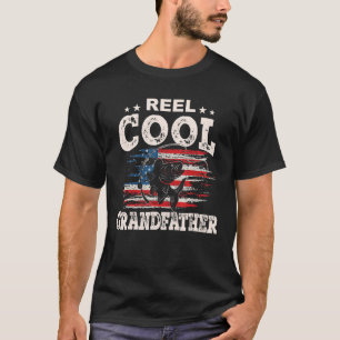 Mannen voor vaderdag Vist Reel Cool Grandfath T-shirt