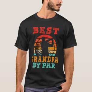 Mannen voor vaders dag Beste opa door Par Golfing T-shirt