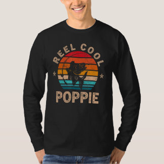 Mannen voor vaders dag reel cool poppie Gevist T-shirt