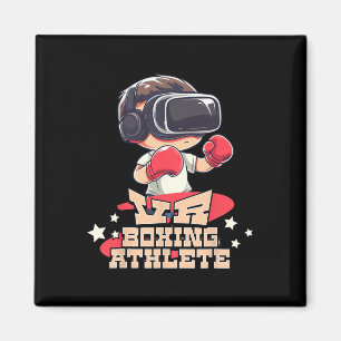 Mannen VR Boksen Atleet Virtual Reality Gamer Grap Magneet