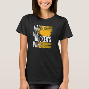 Mannen vrachtwagenchauffeur vrouw vrachtwagen rijd t-shirt