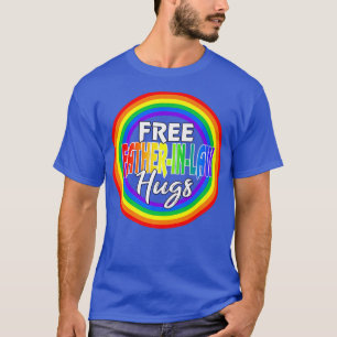 Mannen vrije vader Inlaw Hugs Gay LGBT Pride Month T-shirt
