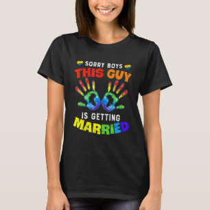 Mannen vrijgezellenfeest Lgbt Gay Pride Bruidegom T-shirt