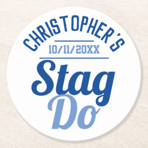 Mannen vrijgezellenfeest ronde papieren bierviltje kartonnen onderzetter