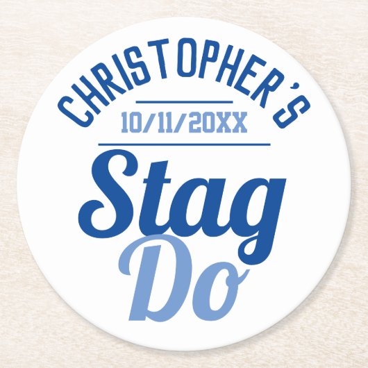 Mannen vrijgezellenfeest ronde papieren coaster ronde kartonnen onderzetter (Voorkant)