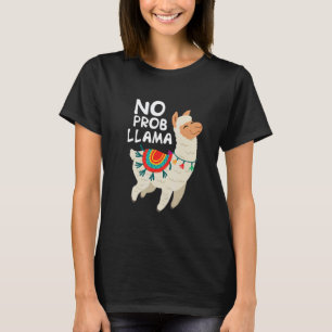 Mannen Vrouw Geen Probleem Lama Lama T-shirt