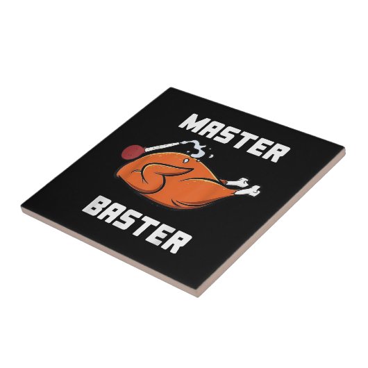 Mannen vrouwelijke hoofdkwartier Funny Turkey Bast Tegeltje (Zijkant)