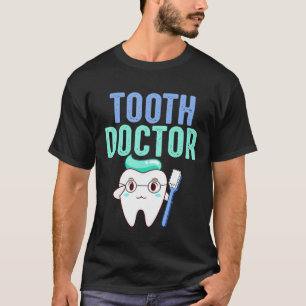 Mannen vrouwelijke tandarts t-shirt