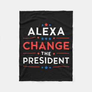 Mannen Vrouwen Alexa Verander het President Funny  Fleece Deken