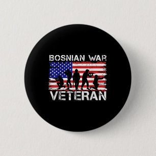 Mannen vrouwen Bosnische oorlogsveteraan Ronde Button 5,7 Cm