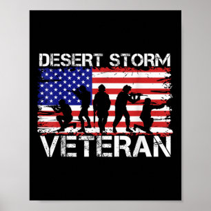 Mannen Vrouwen Desert Shield Dierenarts Desert Sto Poster