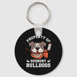 Mannen Vrouwen Eigendom Van Sudbury Bulldog Grappi Sleutelhanger