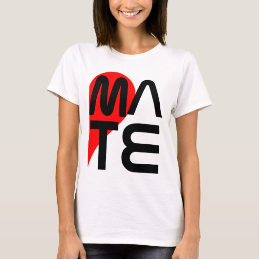 mannen vrouwen grappig liefdepaar t-shirt (Voorkant)