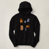 Mannen vrouwen Grizzy en Lemmings Funny Kinder Gif Hoodie (Design voorkant)