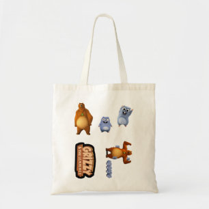 Mannen vrouwen Grizzy en Lemmings Funny Kinder Gif Tote Bag