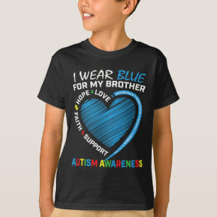 Mannen Vrouwen Kind ik blauw Draag voor mijn brede T-shirt