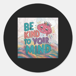 Mannen Vrouwen Kinder Geestelijke Gezondheid S - B Ronde Sticker