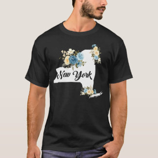 Mannen Vrouwen Kinder New York Home State Kaart Pr T-shirt