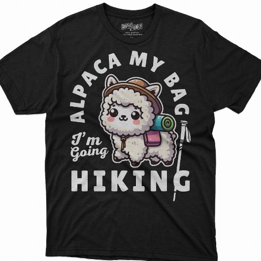 Mannen vrouwen Schattigee alpaca wandelliefhebbers T-shirt