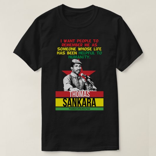 Mannen Vrouwen Thomas Afrianist Sankara Graphic fo T-shirt (Design voorkant)