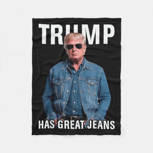 Mannen vrouwen Trump heeft geweldige jeans grappig Fleece Deken (Voorkant)