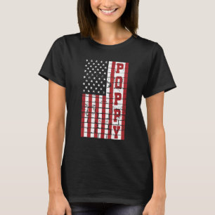 Mannen VS Amerikaanse vlag Poppy 60e voor Fat T-shirt